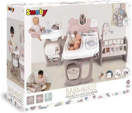 Smoby Toys  Baby Nurse   XXL centrum zabaw dla lalek z łóżkiem
