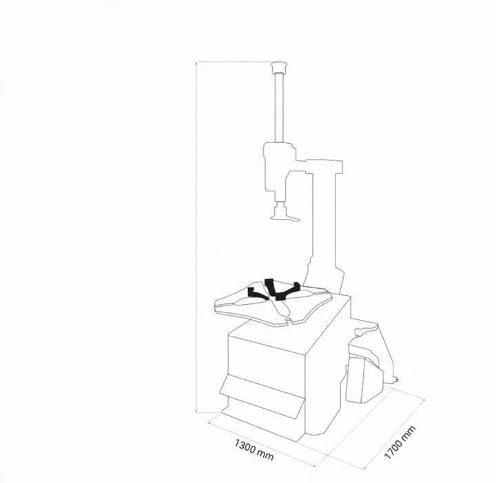 MONTAŻOWNICA z ramieniem RunFlat do opon 24″ 8 bar 2500kg 1,1kW WEBER