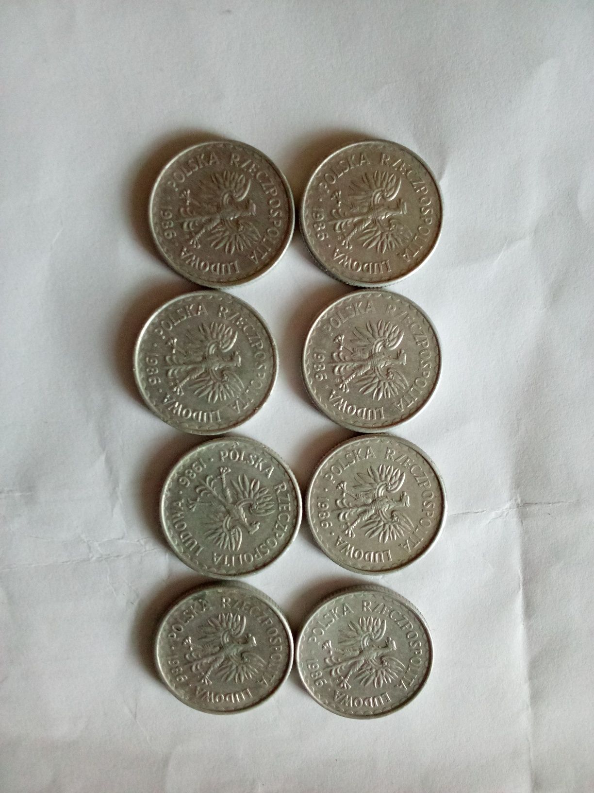Monety z PRL 1zl z 1986