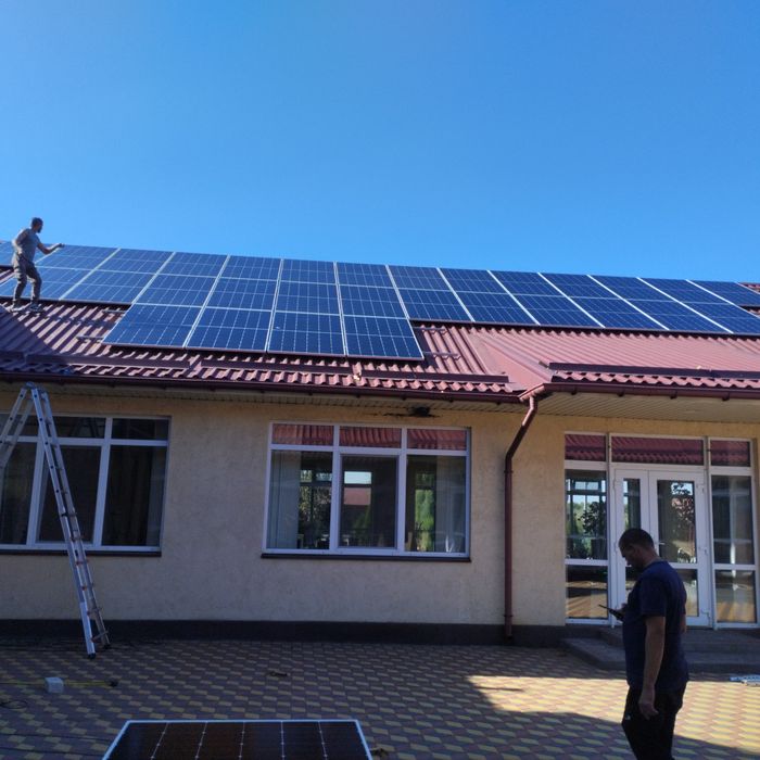 Установка солнечных панелей, подключение, настройка инвертора