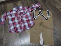 Koszula 74 i spodnie F&F 6-9 m-cy