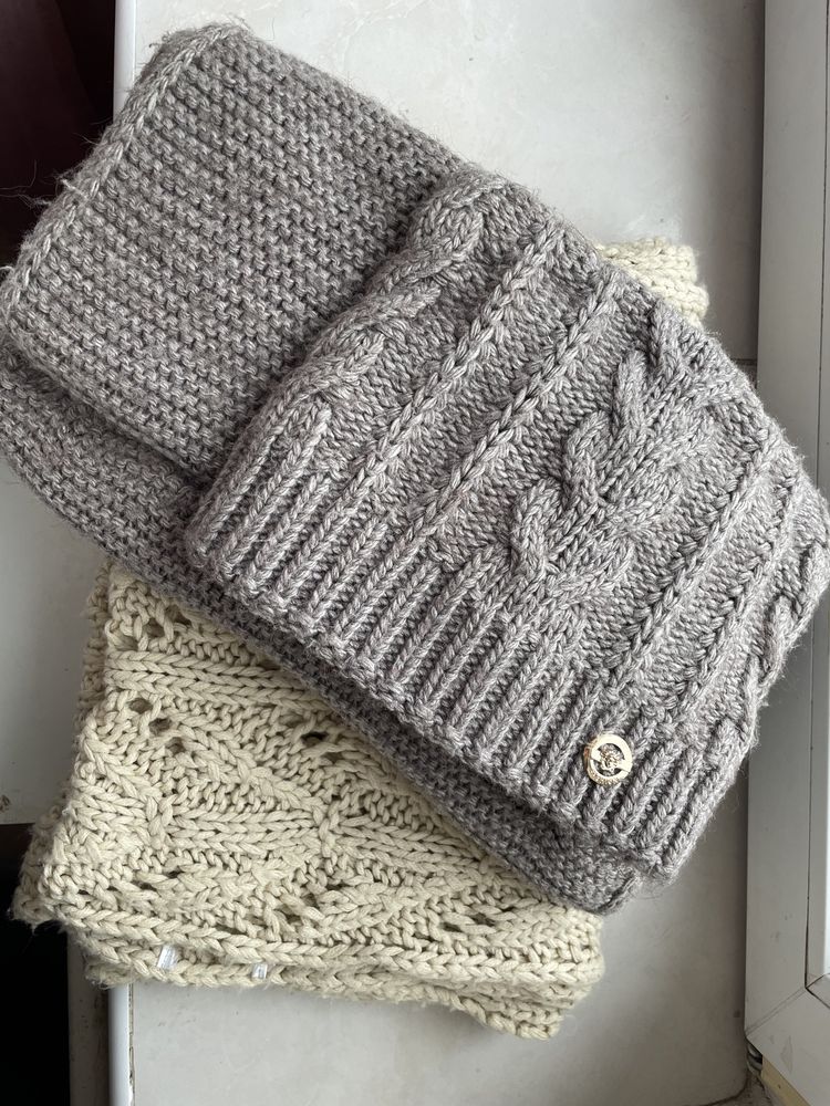 Набір зимова шапка, шарф-хомут