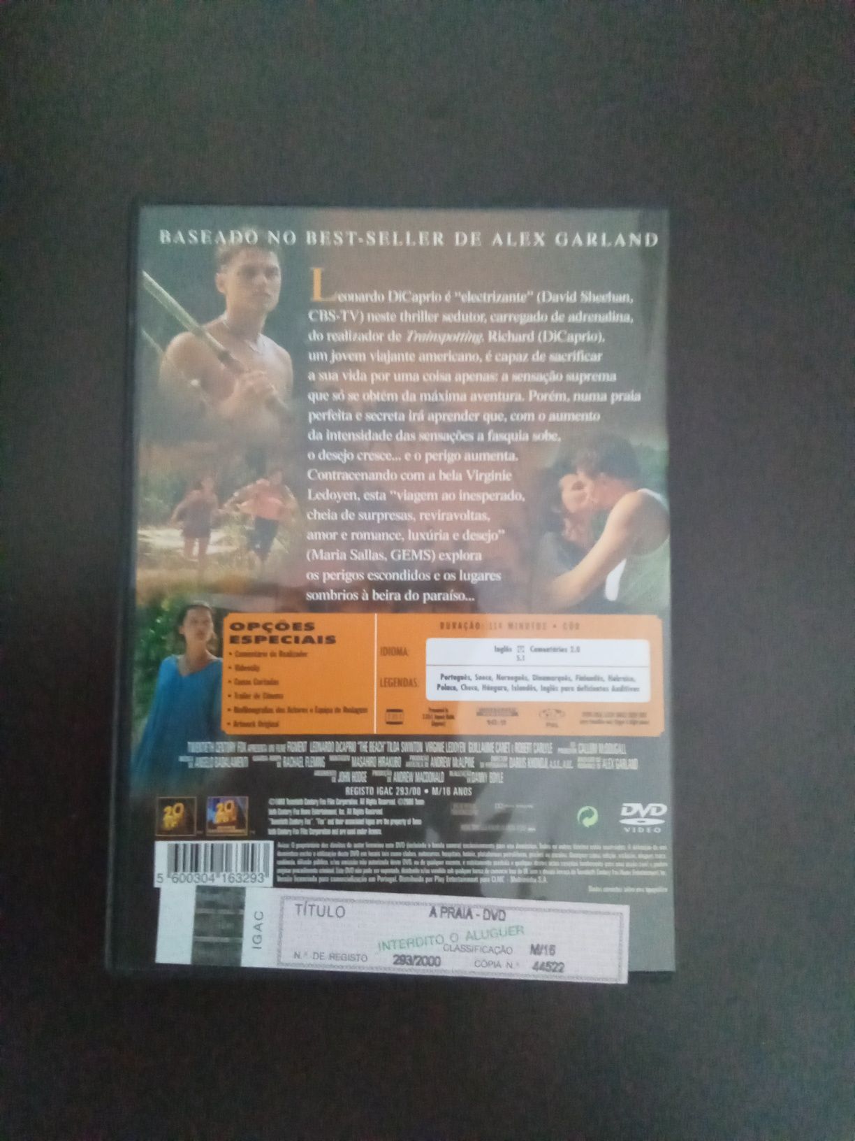 DVD com o filme A Praia