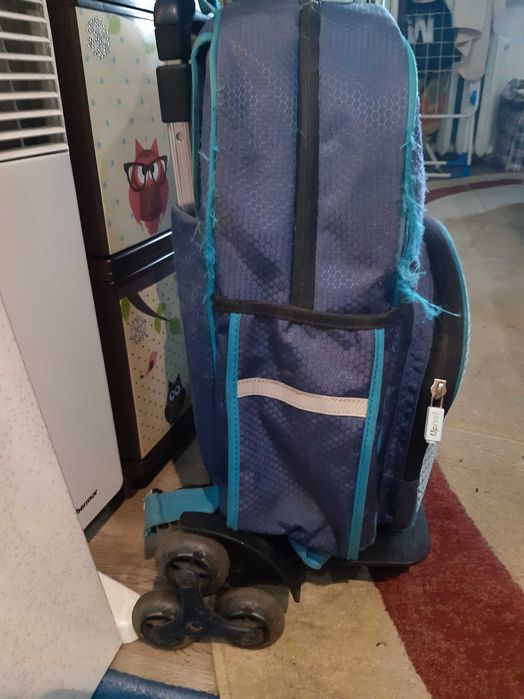 Шкільний рюкзак на колесах, пиксельний