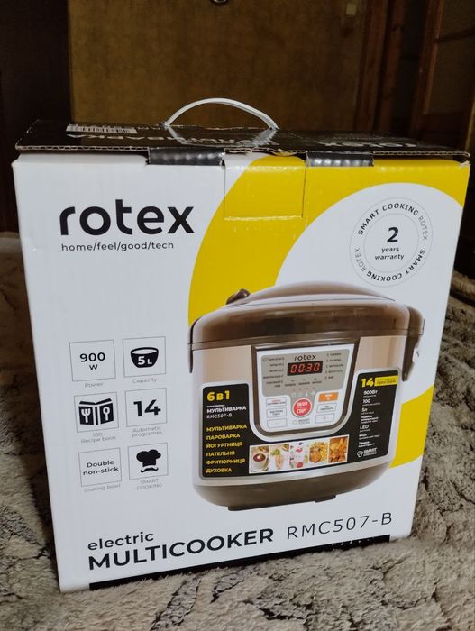 Нова мультиварка, 6 в 1, Rotex RMC507-B