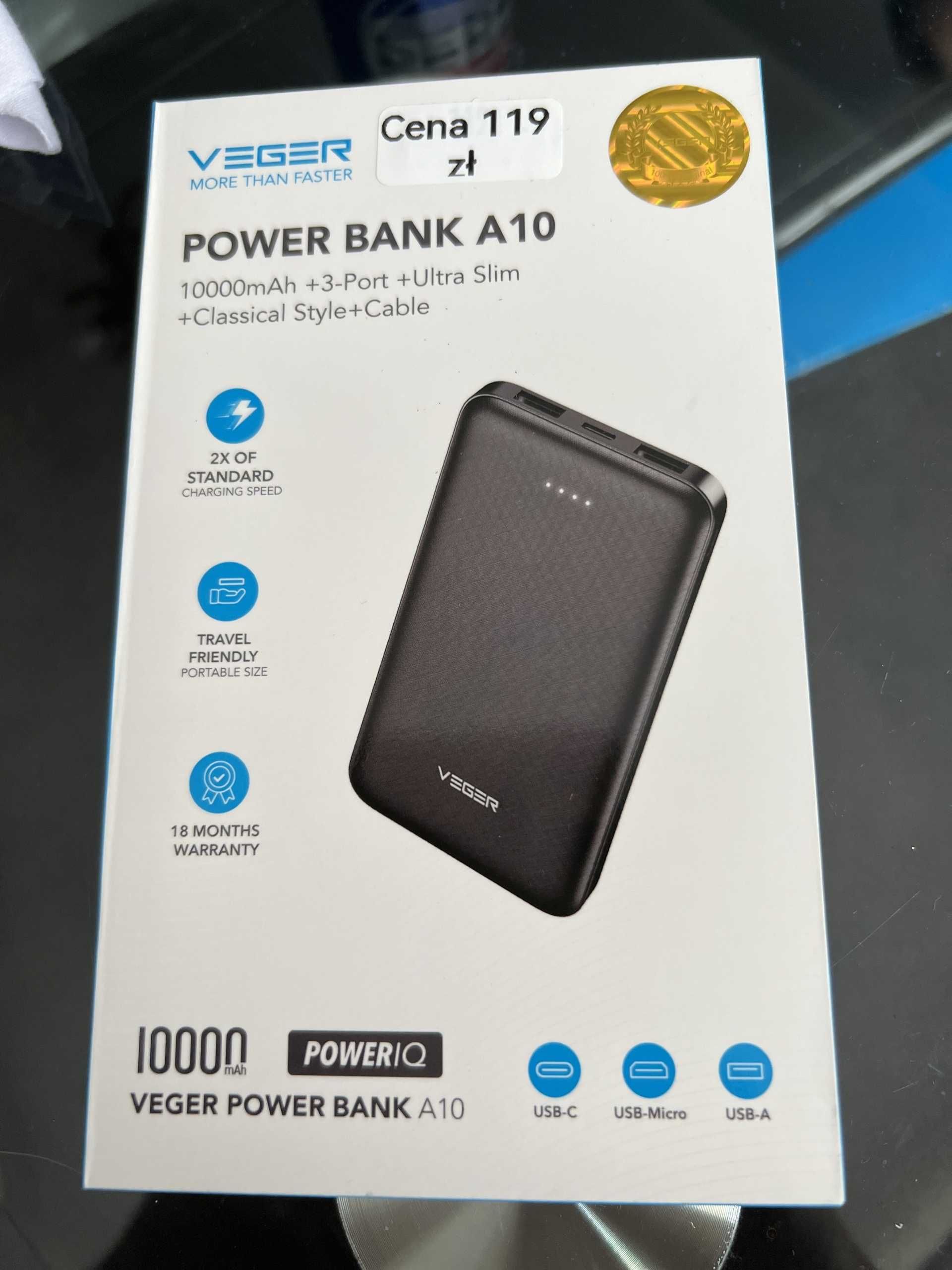 Powerbank Veger 10000mah + kable