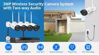 Sistema Vídeo Vigilância • WIFI • Exterior 3MP • 4 Câmaras • NOVO