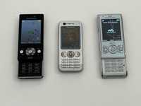 3x Sony Ericsson (G705, W595, W890i) bez simlocka, UNIKAT!