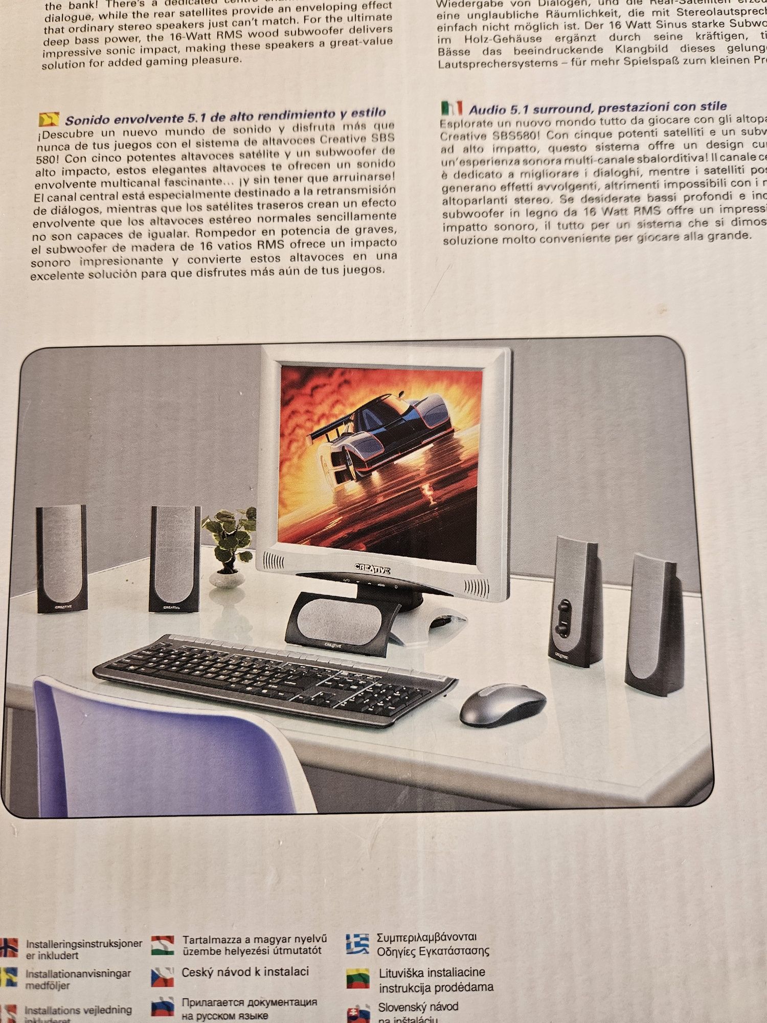 Głośniki komputerowe Creative 5.1 SBS 580