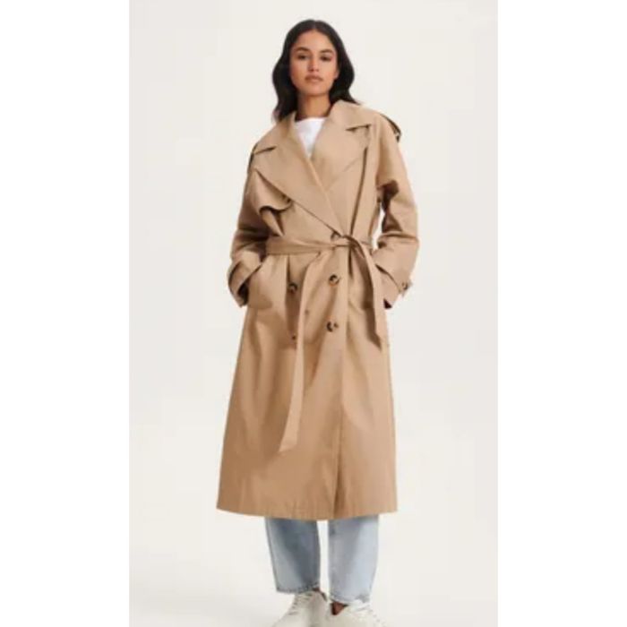 Trencz długi Reserved premium damski oversize L