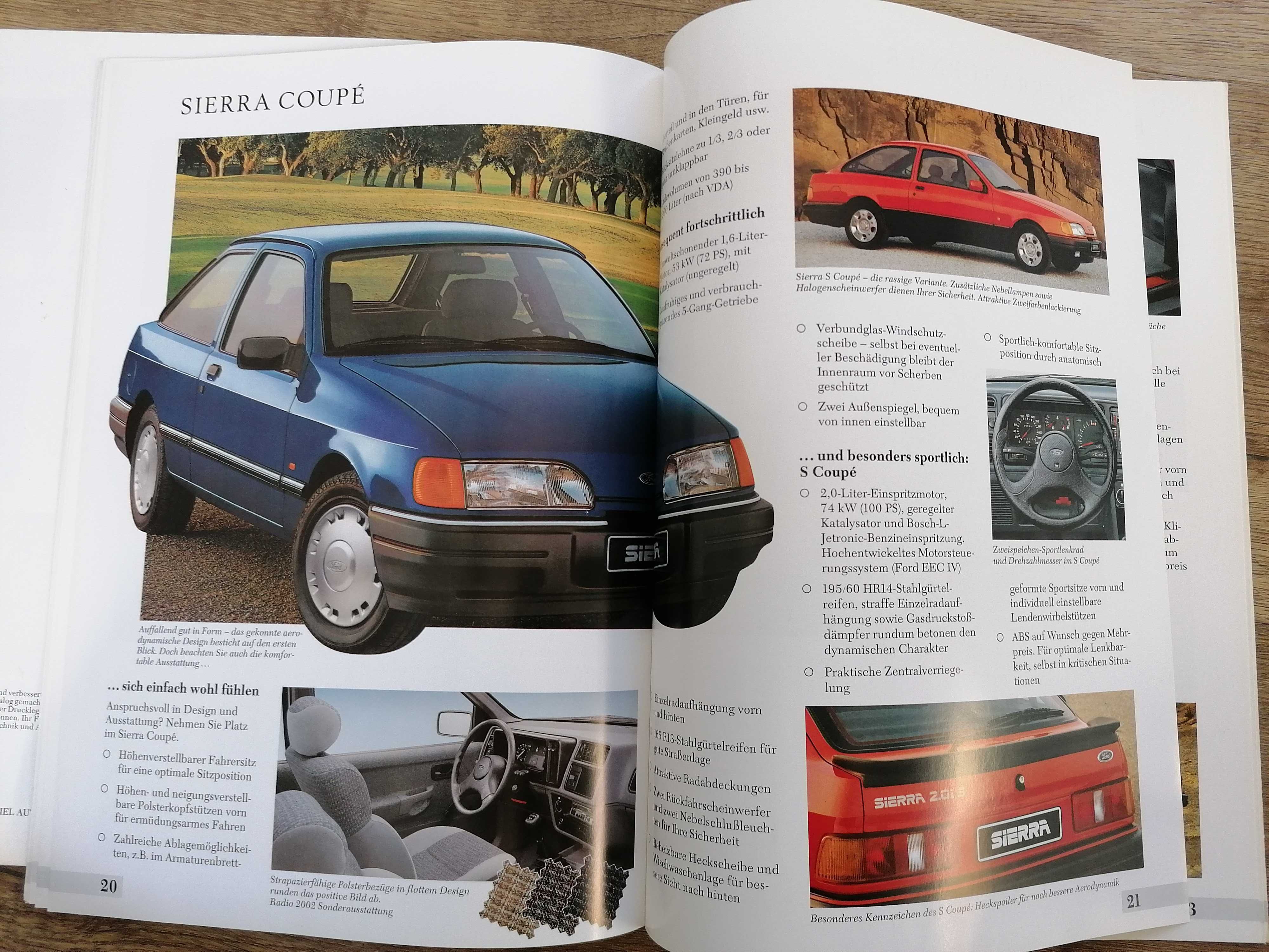 Prospekt Ford Sierra LX GL Ghia XR 4x4 Coupe Turnier