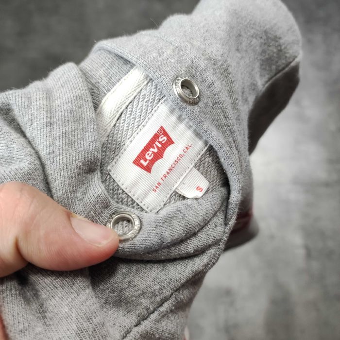 MĘSKA Bluza Klasyczna Bawełna duże Logo Levis Hoodie z Kapturem LEVIS