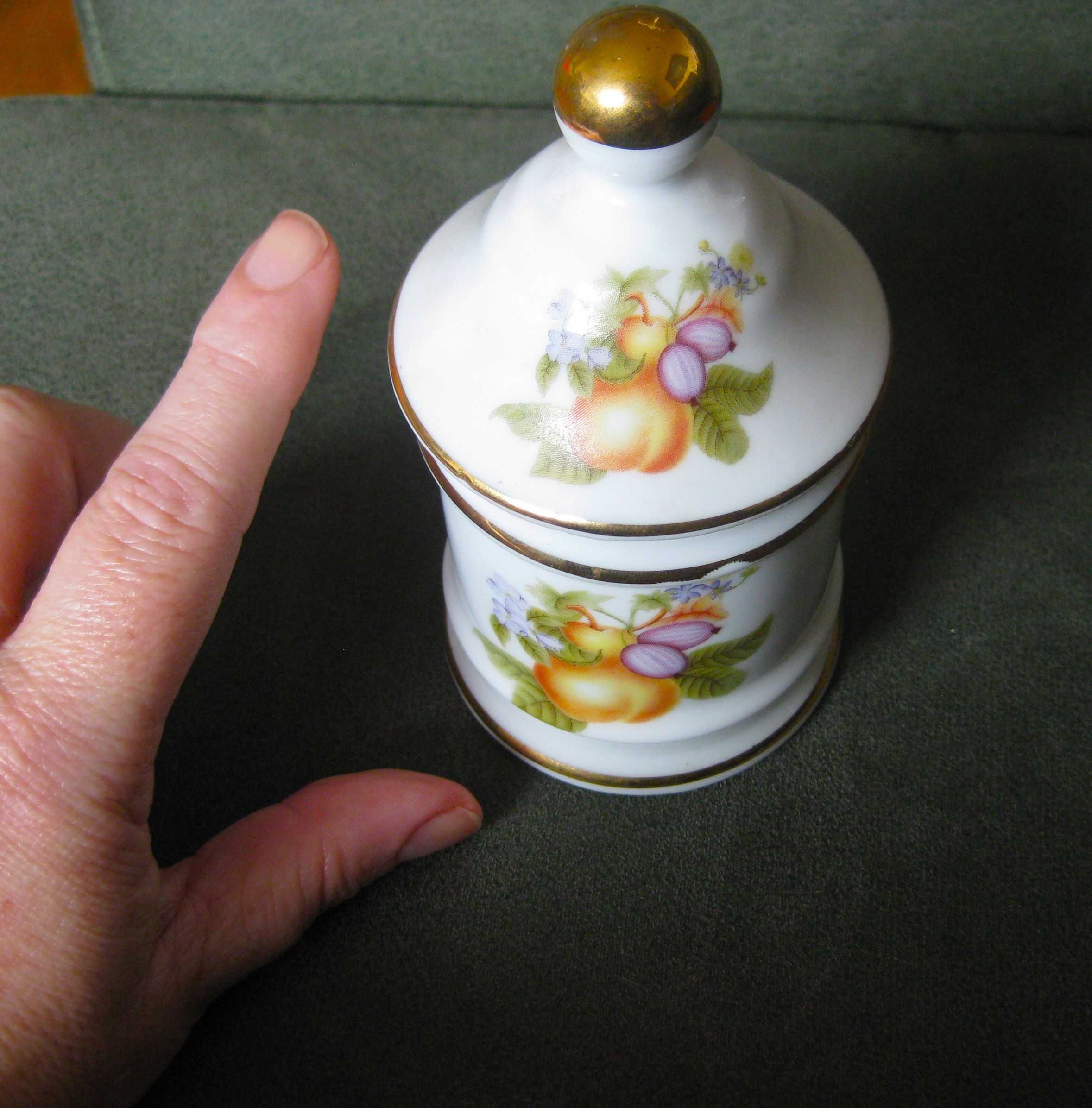 Pote Vintage Porcelana Portuguesa c/ Pera e Flores