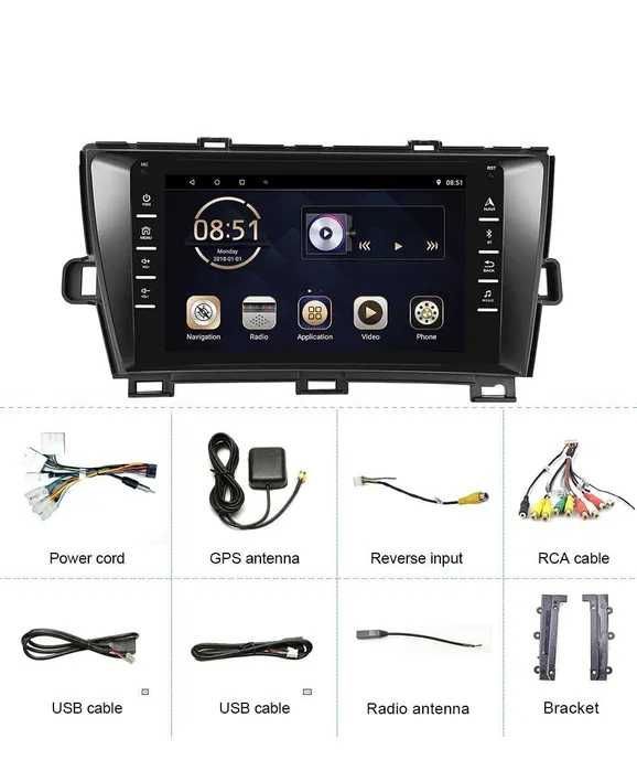 Radio android 12 Toyota Prius 09-2013 wifi gps wyprz