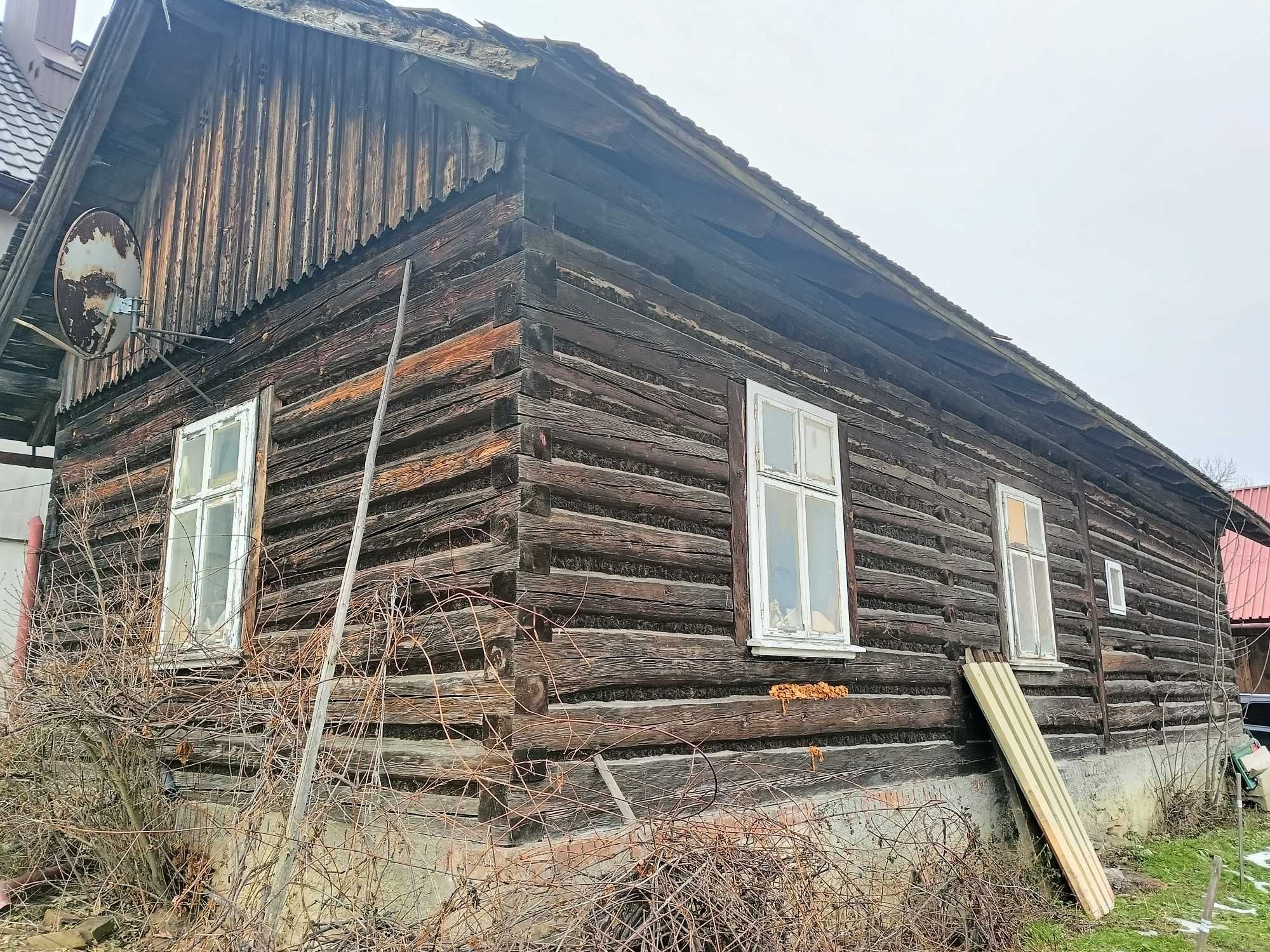 Dom 15x6m do rozbiórki przeniesienia z bala drewniany zdrowy piękny