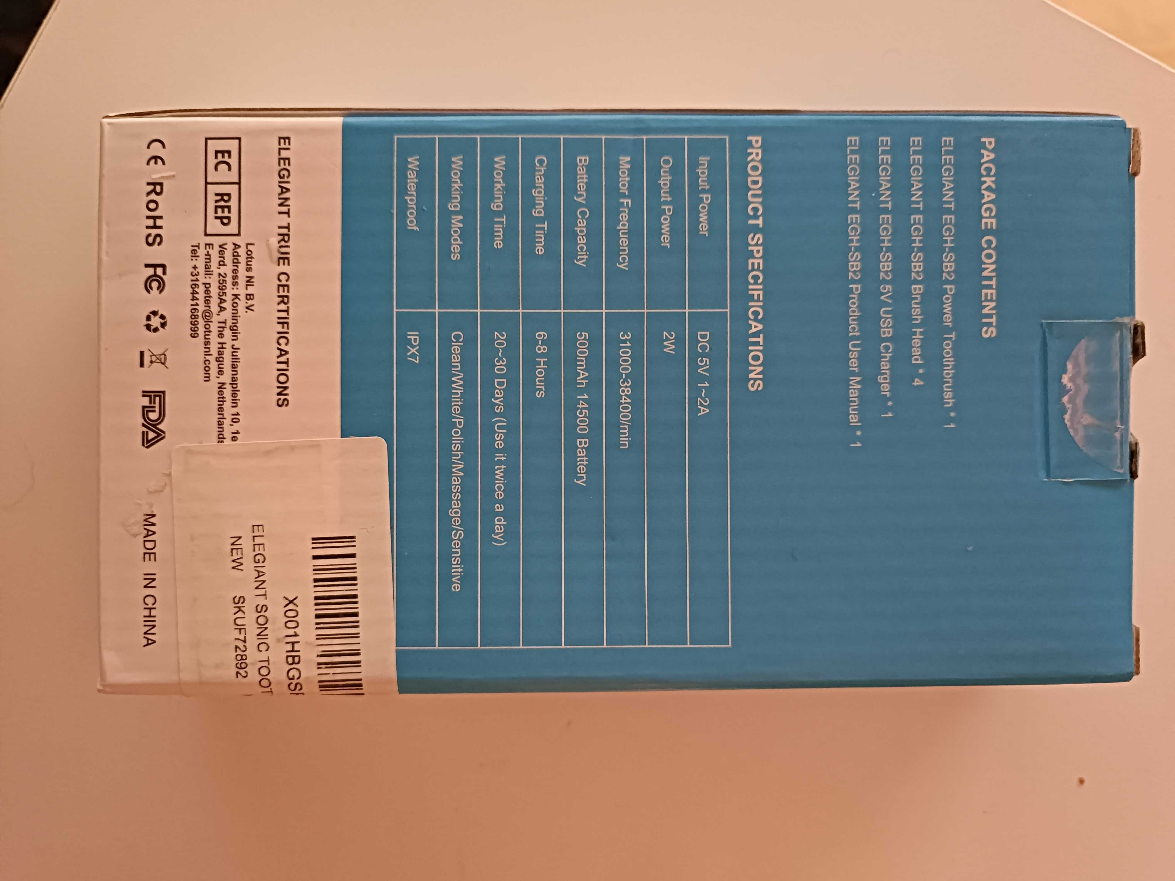 Szczoteczka soniczna Elegiant EGH-SB2