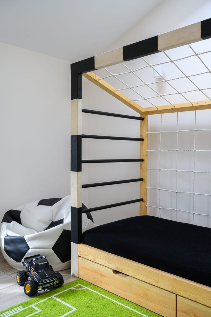 Łóżko 190x90/200x90 bramka piłkarska  Pacodesign.pl