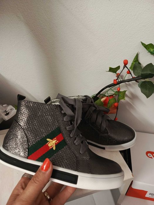 Botki jesienne skórzana profilowana wkładka rozmiar 28-18.5