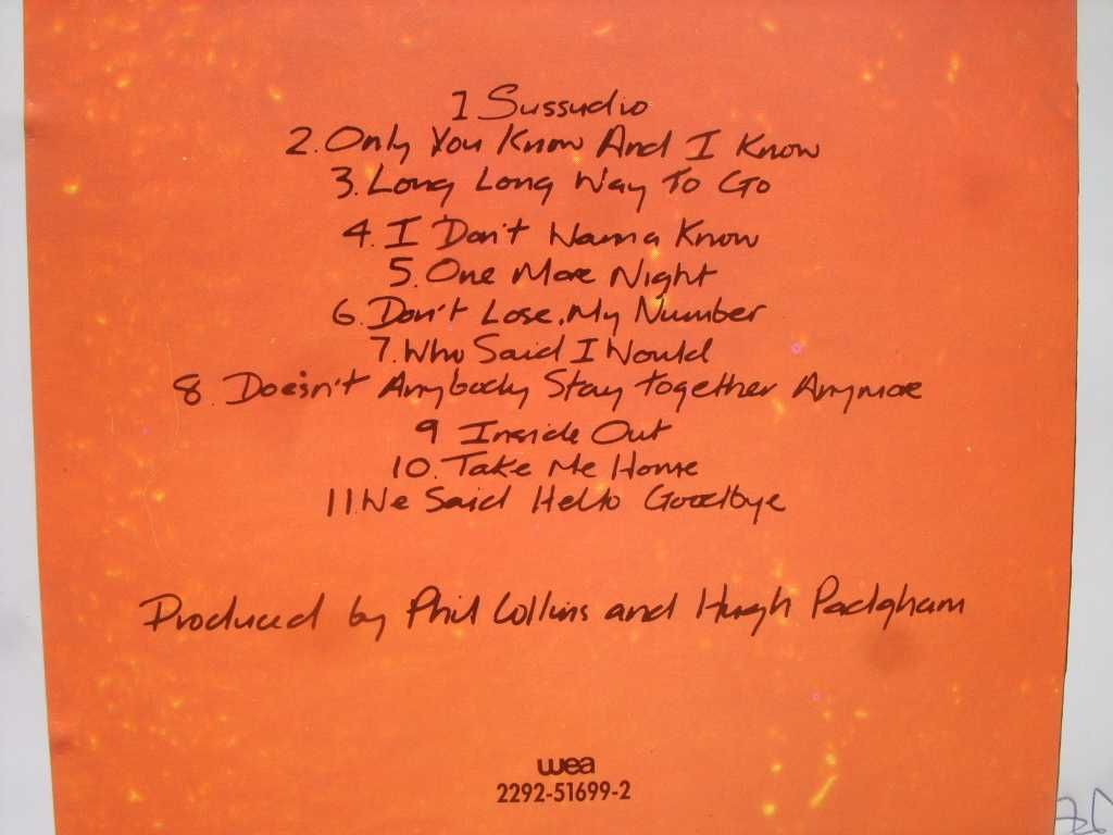 57. plyta CD; Phil Collins- No Jacket, 1985 rok.