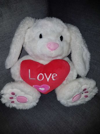 Keel Toys Maskotka pluszak KRÓLIK króliczek pluszowy 26 cm Love