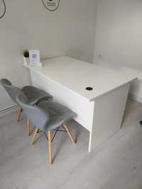 białe biurko 140 na 80 cm