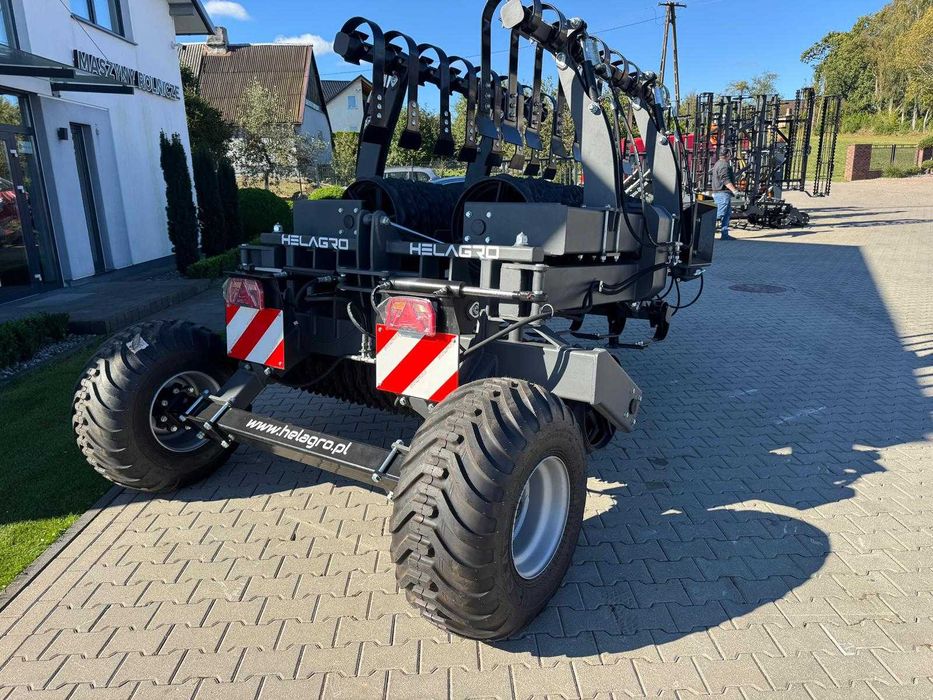 Wały posiewne Helagro 6,3 m / 530 mm + włóka hydrauliczna