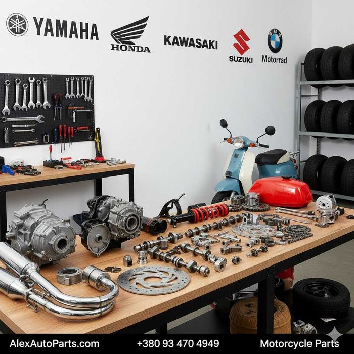 Запчастини  для мотоциклів BMW, Yamaha, Honda, Kawasaki, Ducati, KTM