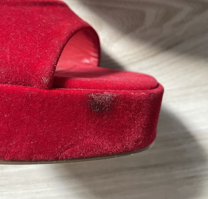 Buty damskie koturn platforma obcas wysokie aksamit Primark 40