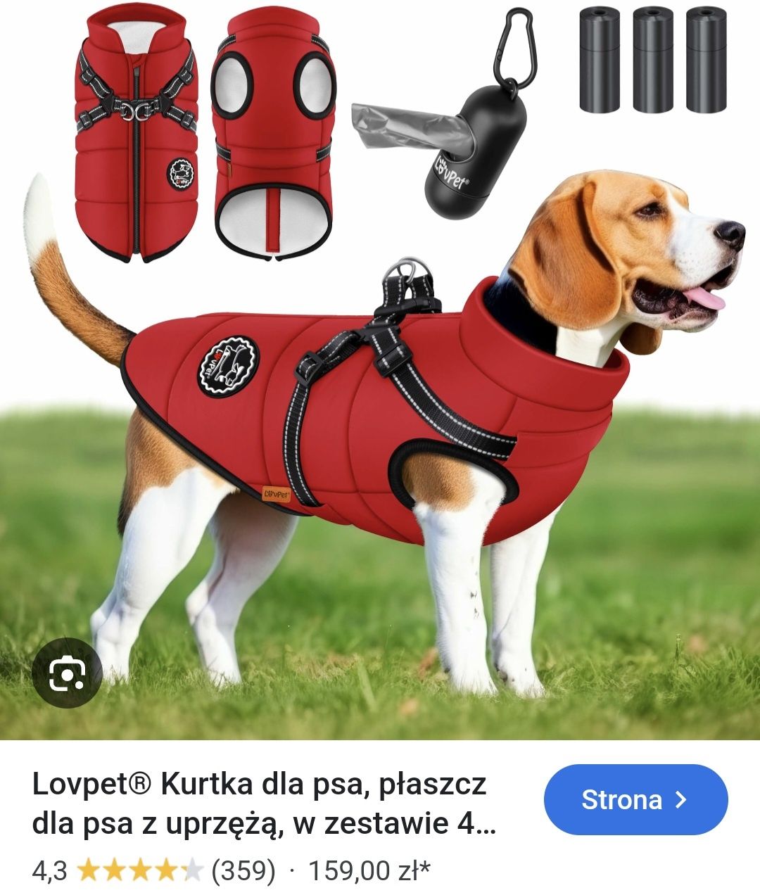 OKAZJA ubranko z szelkami dla małego psa pieska kurtka ochraniacz