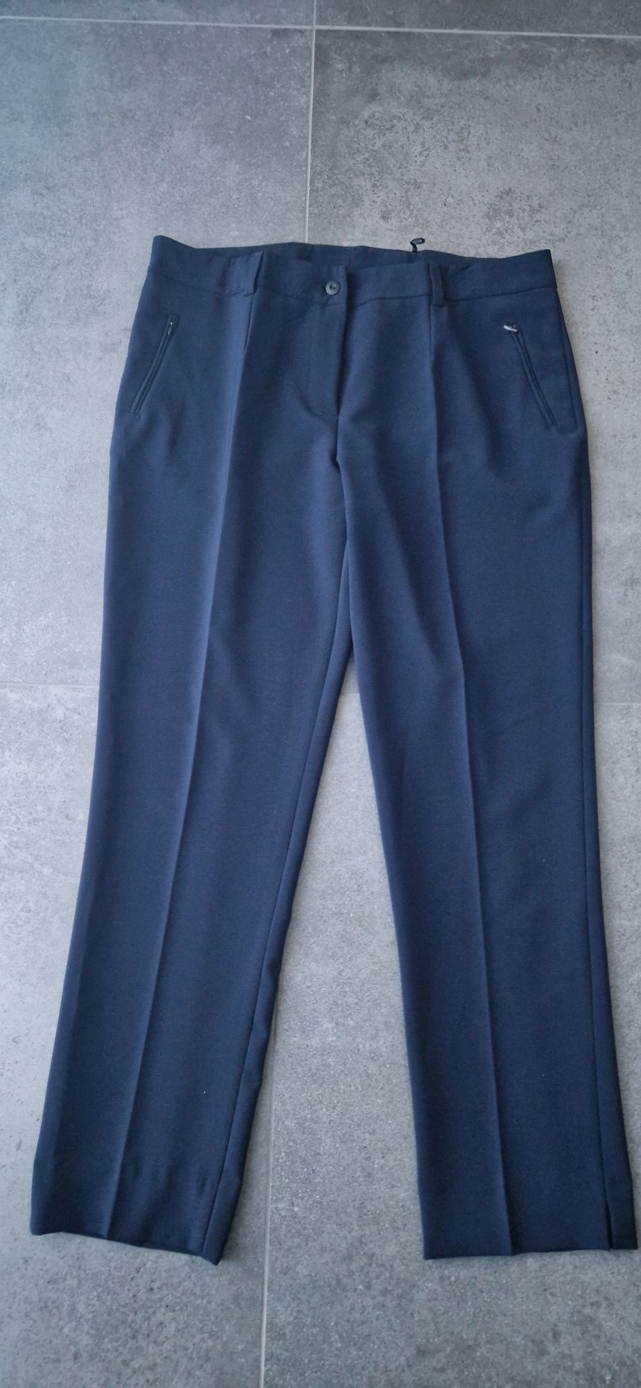 Granatowe eleganckie spodnie 44