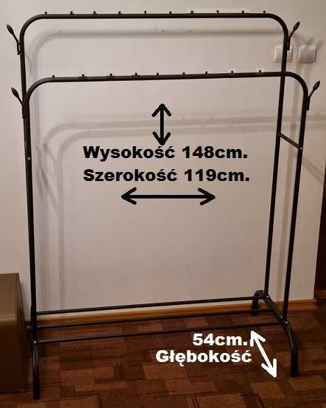 Wieszak / stojak na ubrania (rurowy) - nowy, składany, stan idealny.