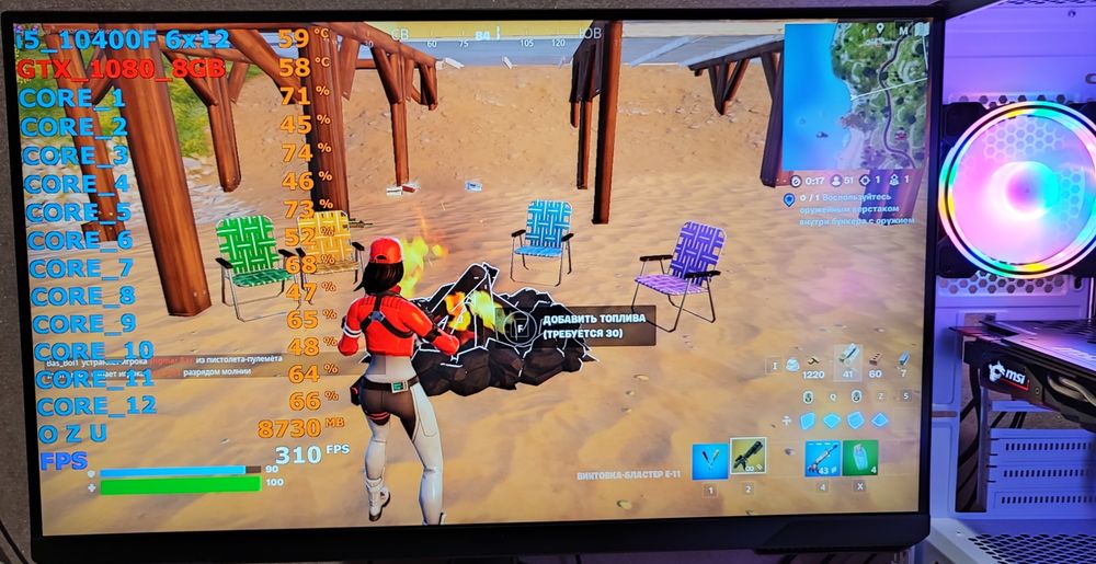 Игровой ПК Rust cs2 gtaV dota fortnite pubg warzonna i5 10400 GTX 1080