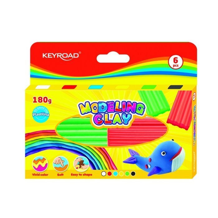Plastelina Kwadratowa Fala Keyroad 6 Kolorów Keyroad