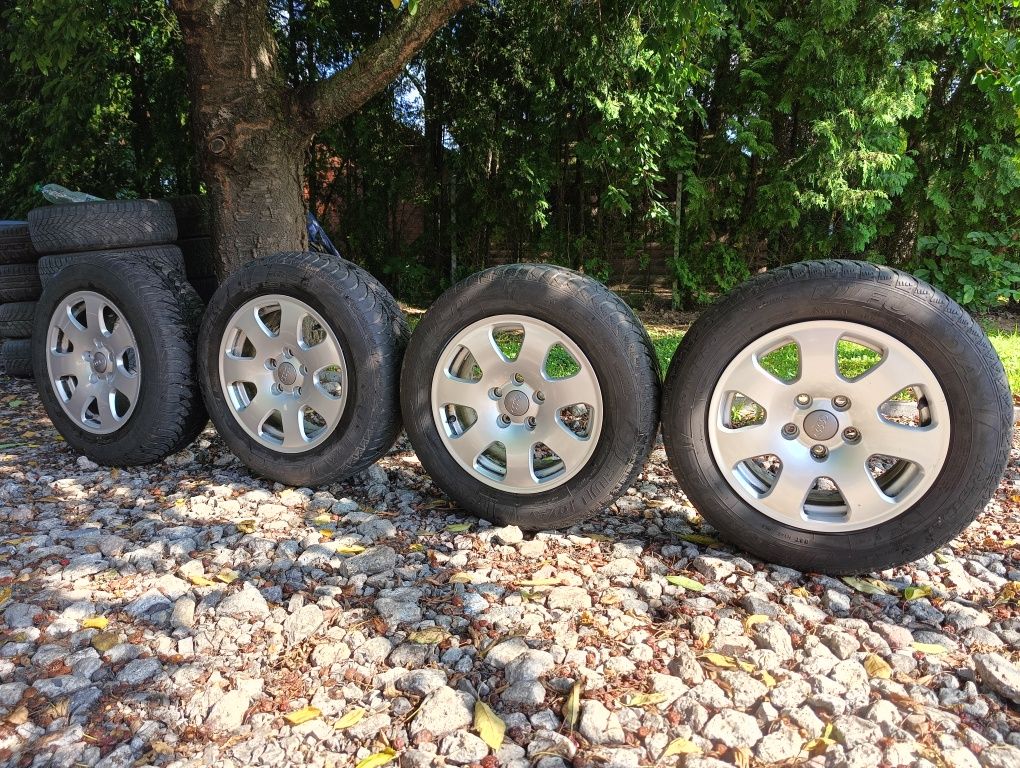 Alufelgi 5x112 15 cali opony 195/65r15 audi VW skoda seat