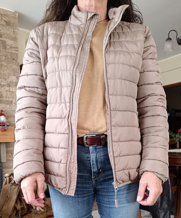 Casaco acolchoado beje da Throttleman