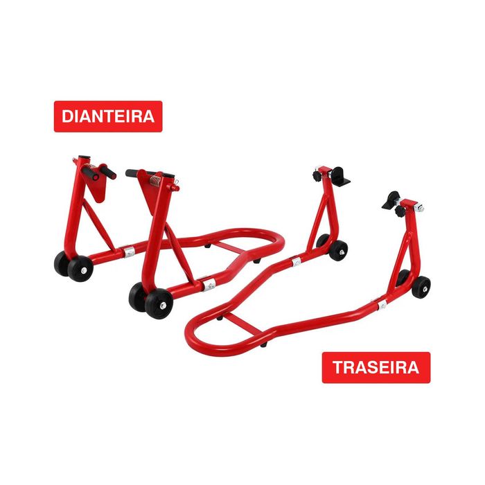 Cavalete universal moto - Suporte dianteiro/traseiro capacidade 450kg