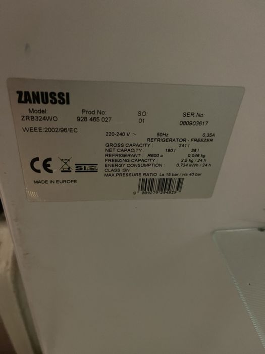 Холодильник Zanussi ZRB324WO