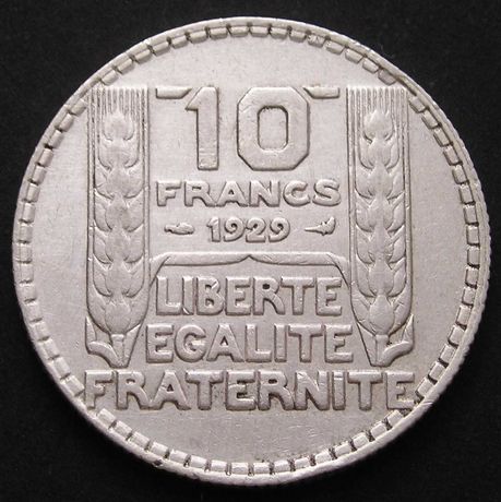 Francja 10 franków 1929 - srebro