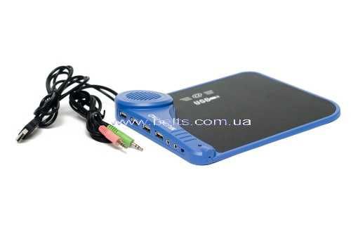 USB Килимок для миші, +USB Hub 4-port, USB 2.0, music pad