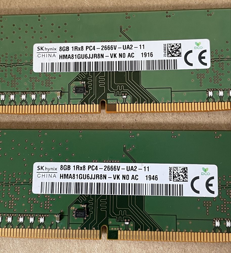 Pamięć RAM Hynix 2x8GB 1Rx8 DDR4-2666U 2666MHz HMA81GU6JJR8N