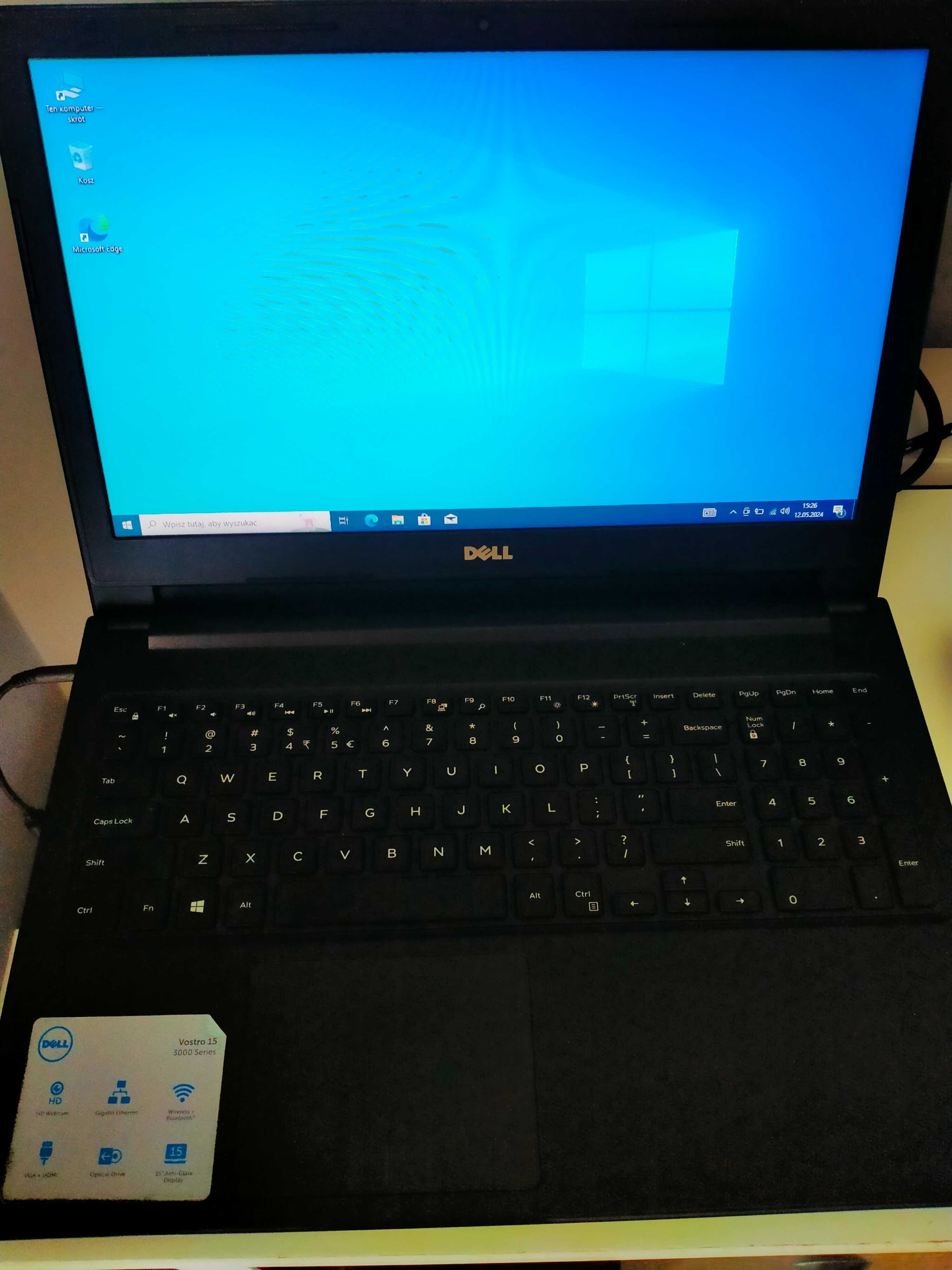 Notebook Dell Vostro 15, i5 7200, SSD, Win 10 pro