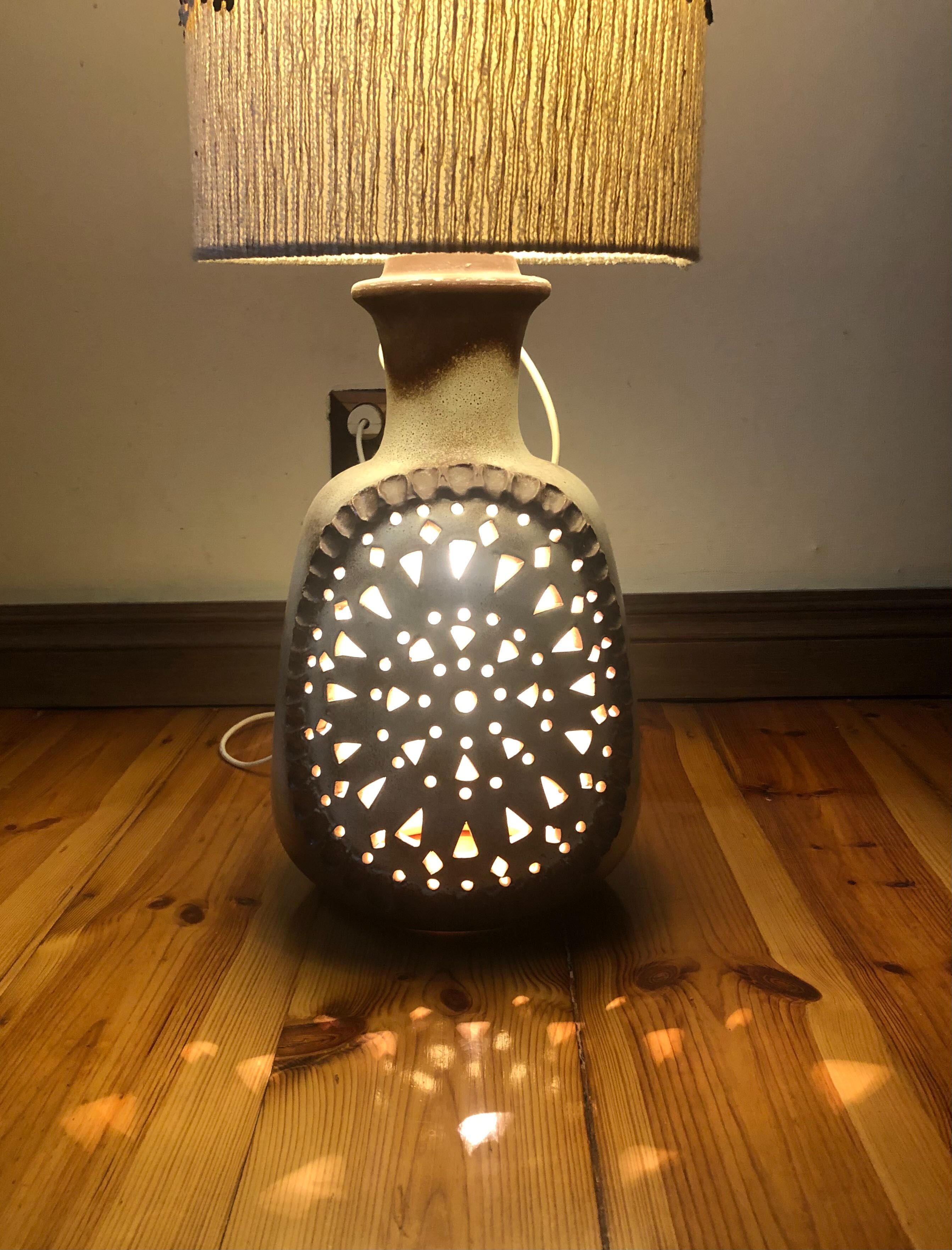 Lampa ceramiczna XXL,  EEA Leuchten, lata 60 Niemcy