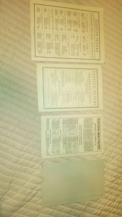 Nuty  niemieckie BRAHMS bardzo stare antyk