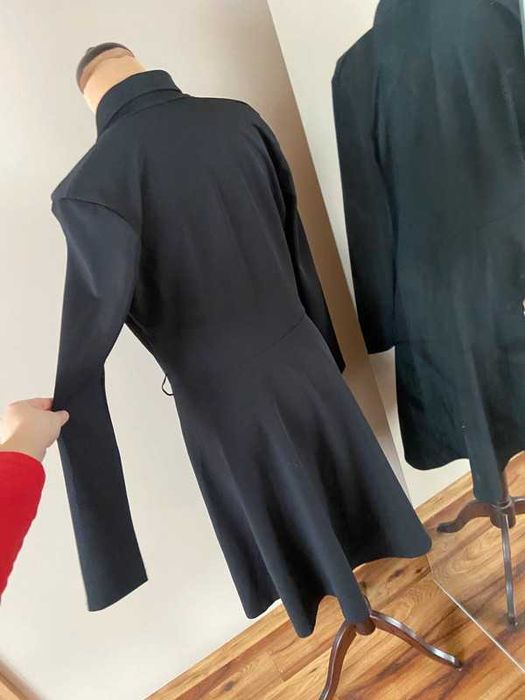 44 42 mohito czarna sukienka basic rozkloszowana +size