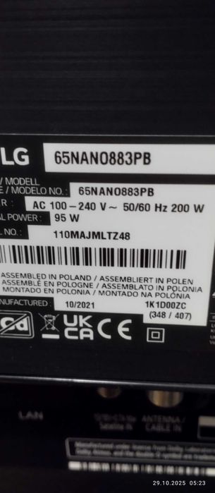 Telewizor 65cali Lg 65NANO883PB
