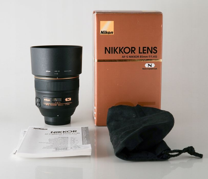 Obiektyw Nikkor AF-S 85mm f/1.4G, stan idealny, jak nowy