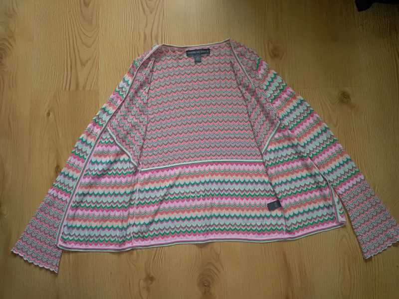 Sweter S 36 Josephine Chaus narzutka ażurowy kolorowy koronkowy