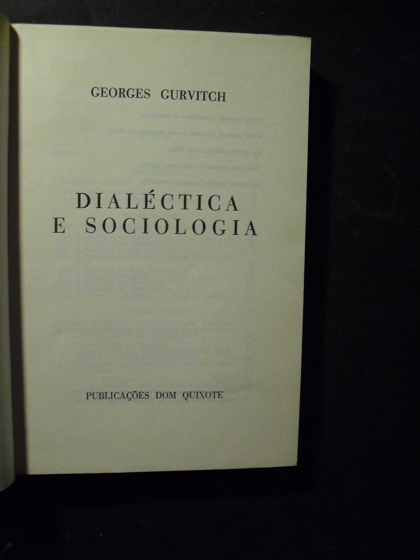 GEORGES GURVITCH-DIALÉCTICA E SOCIOLOGIA