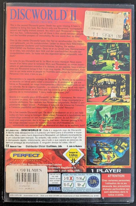 Jogo Discworld II Missing Presumed... !? (Sega Saturn)