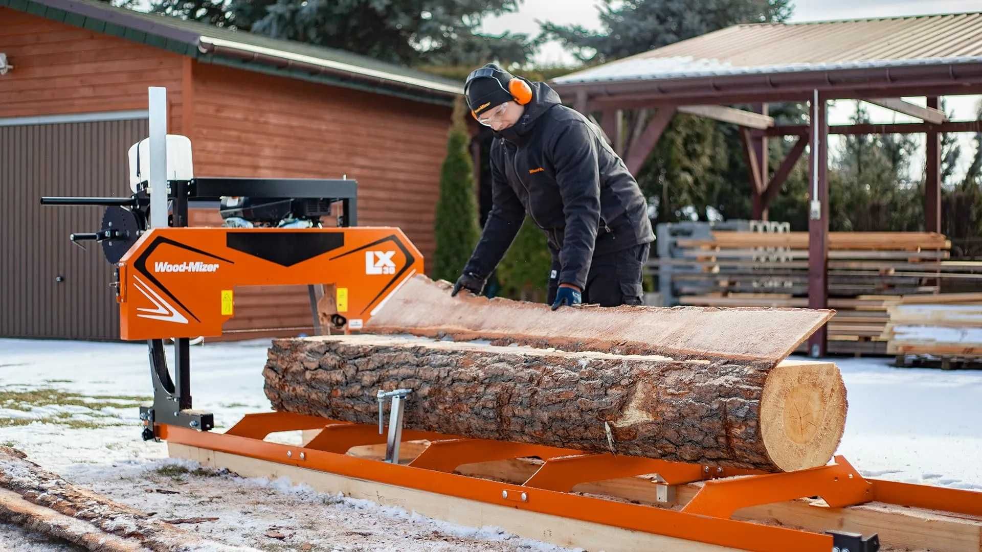 Trak taśmowy elektryczny Wood Mizer 3kW 560mm LX30 nowy poziomy drewna